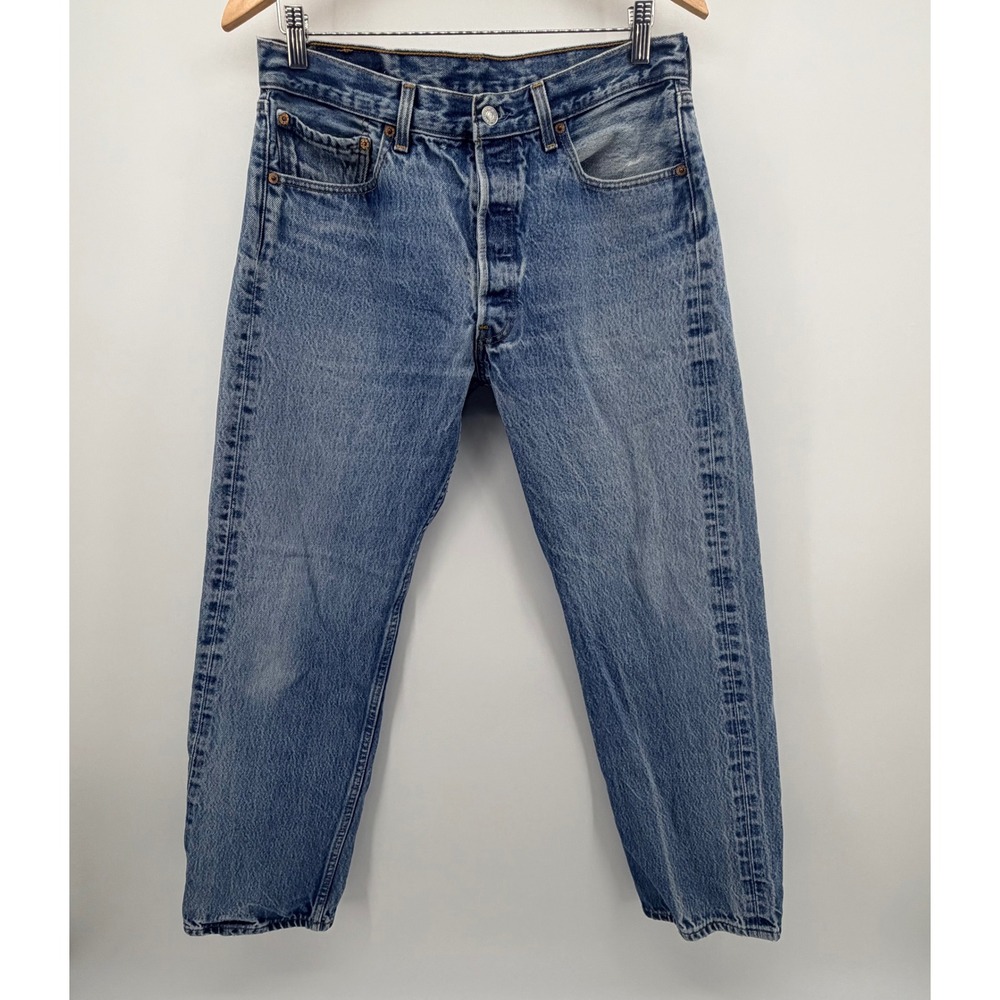 Vintage Levi's 501 XX Jeans 34x32 Button Fly Straight Leg Mens Made in Mexico 99 - Picture 2 of 8
